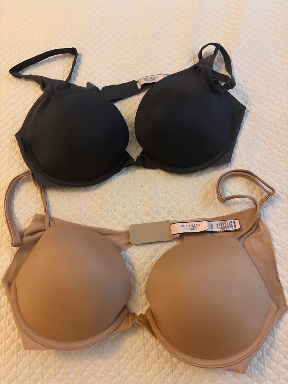 Victoria's Secret Smooth Push Up Bras in Black and Nude
